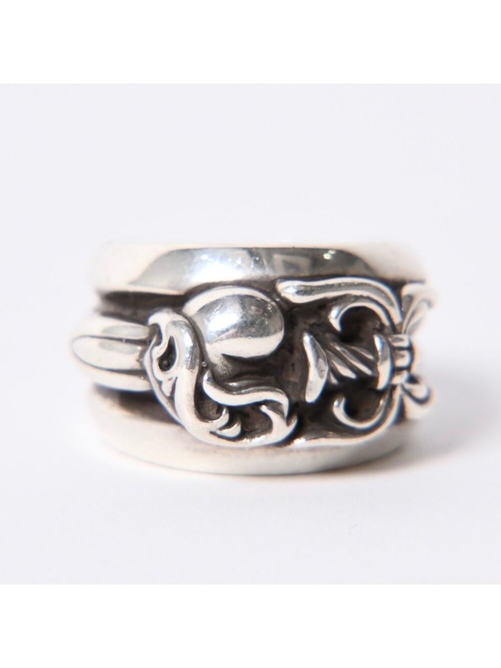 Chrome Hearts Dagger Heart Ring 925 Sterling Silver